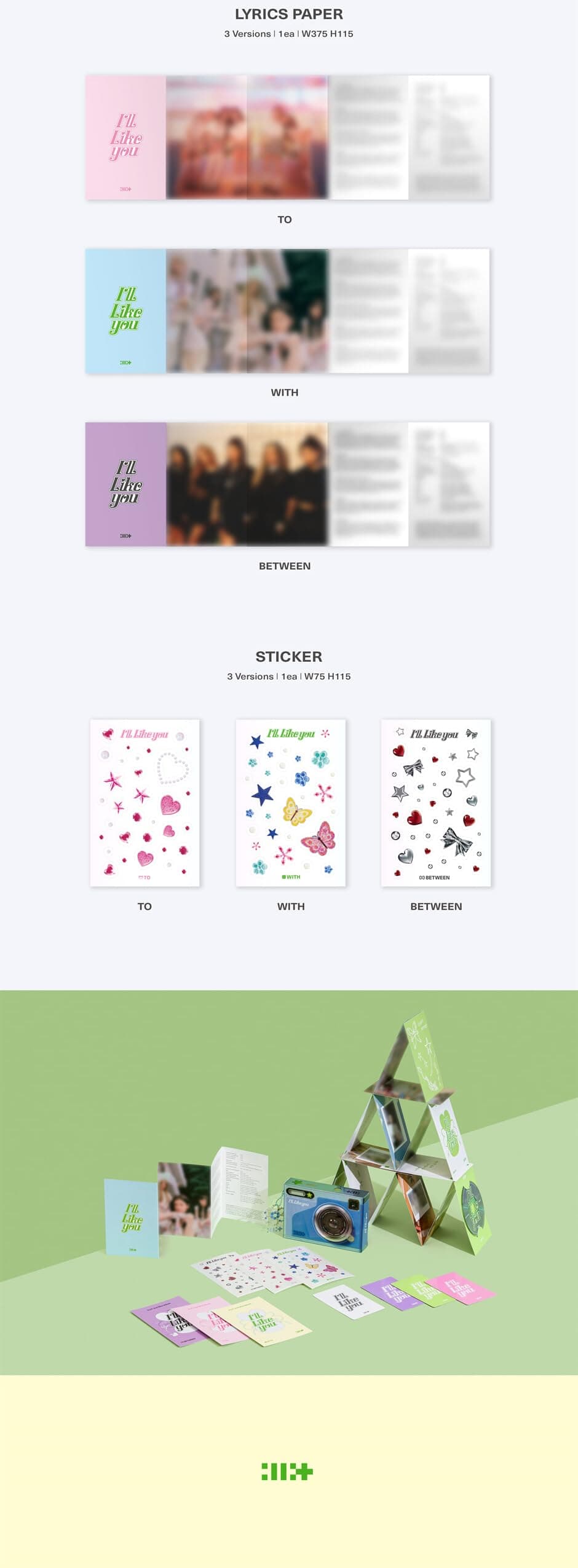ILLIT I'LL LIKE YOU 2nd Mini Album with Tracking (GLLIT Set(TO+WITH+BETWEEN)) thumbnail 5
