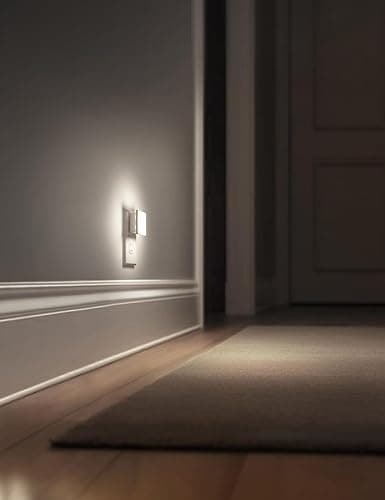 L LOHAS LED Night Lights Plug into Wall 2-Pack, 0.3W Plug in Night Light, Dusk to Dawn, 5000K Daylight White Bright Nightlight Auto-On/Off for Adults Kids Room Bedroom Bathroom Hallway Kitchen Non-Dim thumbnail 2