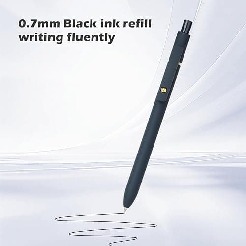 Ddaowanx Gel Pens, 0.7mm Quick Dry Black Ink,Fine Point Smooth Writing Pens,Office School Supplies,Gifts for Women Man(6Pcs Black White Gray, Black) thumbnail 4