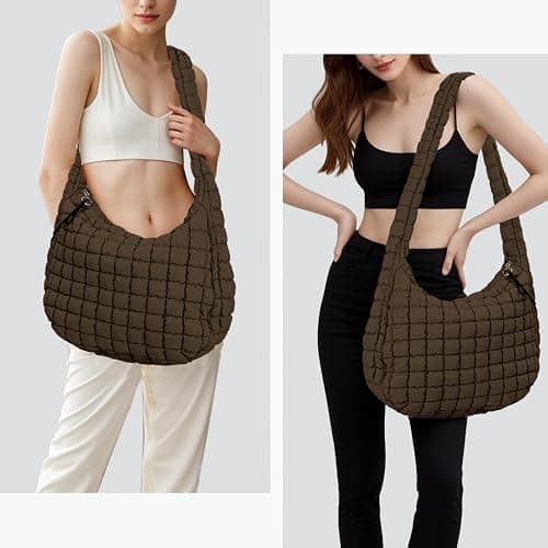 GASSDA Puffer Tote Bag for Women Large Quilted Puffy Lightweight Carryall Crossbody Tote Bag for Women thumbnail 2