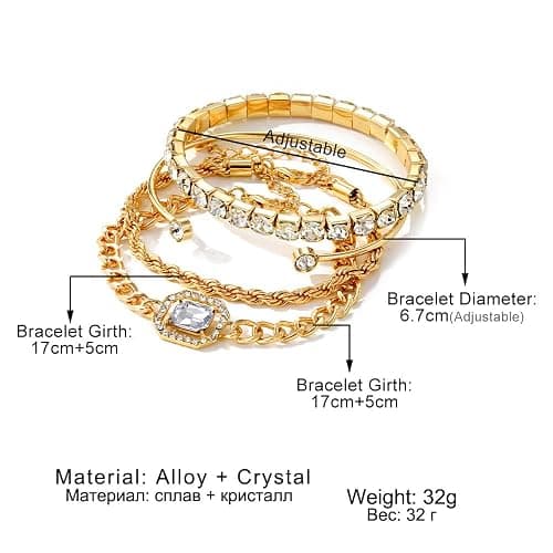 IFNODO 57pcs Gold Jewelry Set With 3 PCS Necklace, 12 PCS Bracelet,20pcs Hoop Stud Earrings,22pcs rings set For Women For Birthday Gifts thumbnail 3