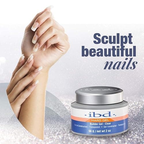 ibd Hard Gel, LED/UV Builder Gel - Clear, Strong Acrylic Finish, Perfect for Nail Extensions, Sculpting & Overlays, Professional Quality, 2 oz, 1-pack thumbnail 6
