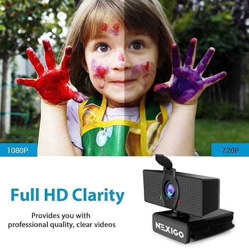 NexiGo N60 1080P Webcam with Microphone, Software Control & Privacy Cover, USB HD Computer Web Camera, Plug and Play, for Zoom/Skype/Teams, Conferencing and Video Calling thumbnail 5