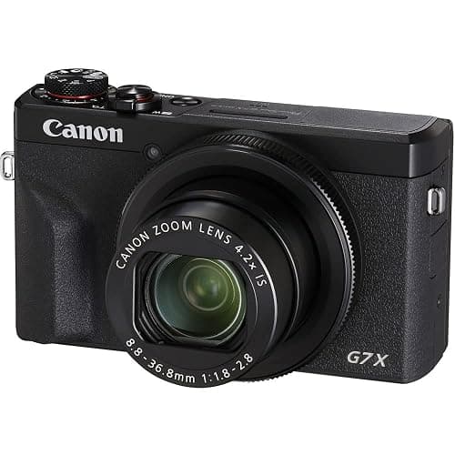 Canon PowerShot G7 X Mark III Digital Camera (Black) (3637C001) + 64GB Memory Card + Card Reader + Deluxe Soft Bag + Flex Tripod + Hand Strap + Memory Wallet + Cleaning Kit (Renewed) thumbnail 2