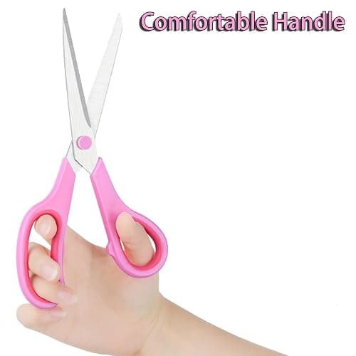 Scissors for Office Home School Craft Sewing Fabric Supplies(Pink), 8 Inch thumbnail 4