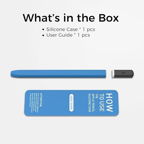 TRONWIN Apple Pencil Pro case,Classic Pencil Design Cover,Silicone Apple Pencil 2nd Generation case,Perfect Grip Apple Pencil Pro Sleeve (Blue) thumbnail 8