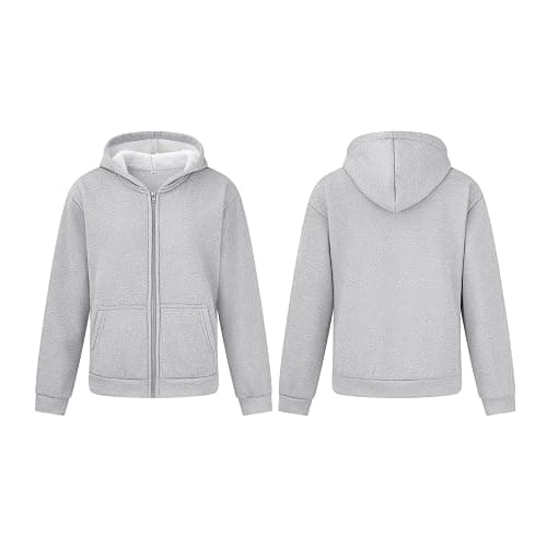 YISHATIER Y2K Fur Collar Hoodies for Women Zip Up Oversized Jacket Streetwear Crop Top Grunge Hoodies thumbnail 4