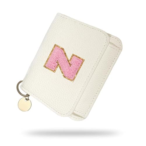 Girls Wallet, Initial Women's Wallets, White Small Wallet for Kids with 5 Card Slots Holder, Personalised Purses Gifts for Girls and Women, Birthday Gift, Christmas Gifts, Travelling Wallets Gift - Image 1