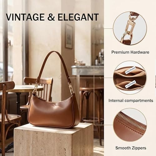 VODIU Clutch Tote Handbags with 2 Removable Straps and Zipper Closure Crossbody Bags Shoulder Purse Handbag for Women thumbnail 4