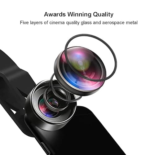 KEYWING Fisheye Lens, 198° Fish Eye Phone Camera Lens Kit for iPhone | Fish Bowl Camera Lens, Phone Lens Accessories, Lens Attachments for iPhone 6 7 8 X Samsung Smartphone thumbnail 2
