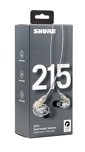 Shure SE215 PRO Wired Earbuds - Professional Sound Isolating Earphones, Clear Sound & Deep Bass, Single Dynamic MicroDriver, Secure Fit in Ear Monitor, Plus Carrying Case & Fit Kit - Clear (SE215-CL) thumbnail 7