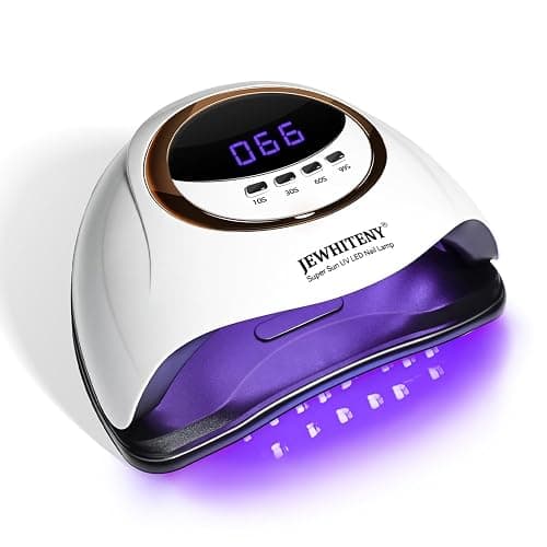 JEWHITENY White U V LED Lamp for Nails:Fast Nail Dryer for Gel Polish with 4 Timers and Automatic Sensor Professional LED Nail Lamp Manicure Tool - Image 1
