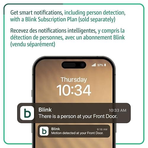 All-new Blink Video Doorbell + Outdoor 4 – Wireless smart security cameras, head-to-toe HD view, two-year battery life. Sync Module Core included – 3 camera system + Video Doorbell thumbnail 5