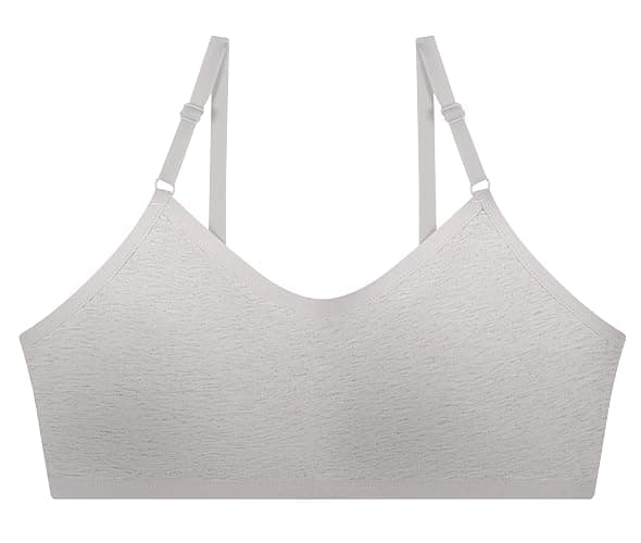 Herepai Big Girls' Adjustable Training Bra Cotton Bras Wireless Light Padded 10-16 Years thumbnail 7