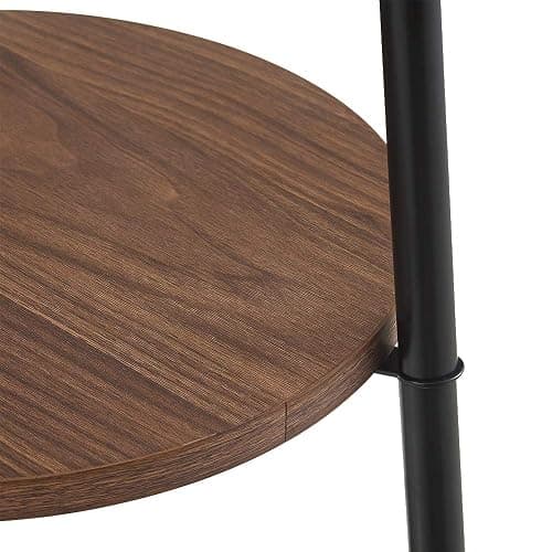 ROSEN GARDEN Floor Lamp, Standing Reading Light with Shelves and Fabric Shade, Modern Tall Pole Lamp, Accent Furniture Décor Lighting for Living Room, Bedrooms Black thumbnail 8