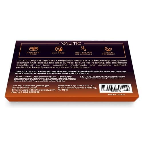 VALITIC Kojic Acid Dark Spot Remover Soap Bars with Vitamin C, Retinol, Collagen, Turmeric - Original Japanese Complex Infused Hyaluronic Acid, E, Shea Butter, Castile Olive Oil (4 Pack) thumbnail 3
