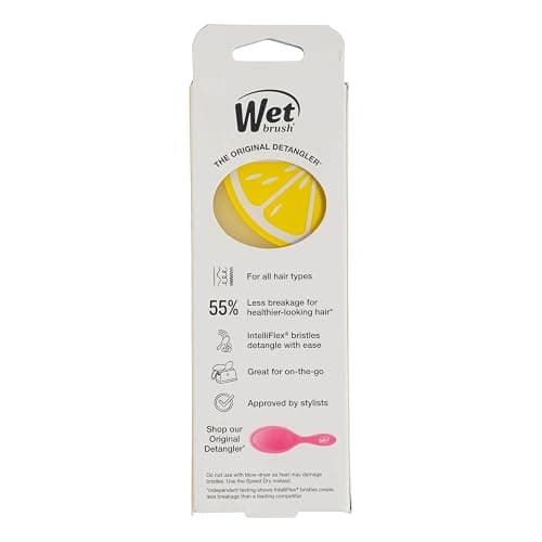 Wet Brush Mini Detangler Hair Brush, Lemon (Tutti Fruitti), Detangling Travel Hairbrush, Ultra-Soft IntelliFlex Bristles Glide Through Tangles with Ease, Pain-Free, All Hair Types, Limited Edition thumbnail 12