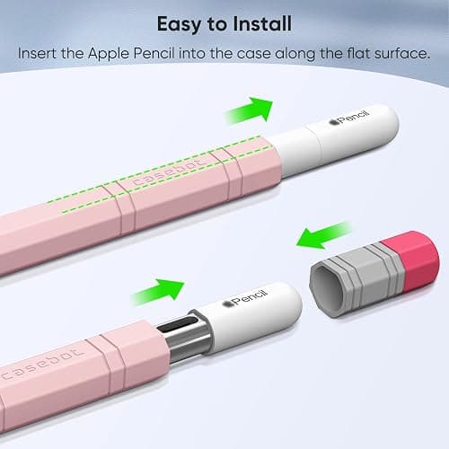 Fintie Silicone Sleeve for Apple Pencil (USB-C), Light Pen Skin Case Cover Soft Protective Anti-Slip Pencil Grip Holder, Supports Magnetic Attachment, Pink thumbnail 6