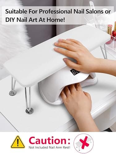 (MAT ONLY) Nail Art Table Mat, Nail Arm Rest Pad for Acrylic Nails, Soft Microfiber PU Leather Nail Mat for Table, Foldable Nail Hand Rest Pillow Manicure Pad, Acrylic Nail Desk Mat for Nail Cushion thumbnail 2