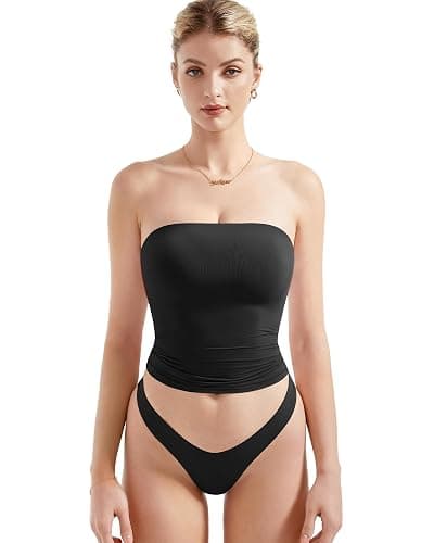 SUUKSESS Women Sexy Tube Top Summer Y2K Going Out Double Lined Basic Tank Top - Image 1