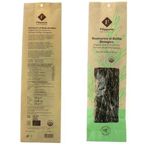 FILIPPONE - Organic Dried Rosemary leaves 25 g (0.88 oz), Herb Spices, Rosmarino Mazzetto thumbnail 3