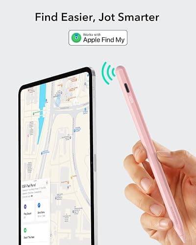 ESR Geo Digital iPad Pencil Findmy Compatible with Apple iPad 2018-2025,with Easy Shortcuts for Apple iPad A16/10/9/8 & Air 13/11 & Pro 12.9/13/11 & Mini 7/6/5,Pink(No Wireless Charging) thumbnail 2