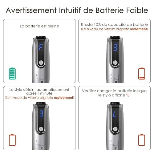 Dr. pen M8S Microneedling Pen Dermapen Stylo de Microneedling Professionnel Sans Fil Électrique avec Écran LCD et Chargement Type-C avec 7 Cartouches, Cadeaux pour Femmes, Mère, Petite Amie thumbnail 5