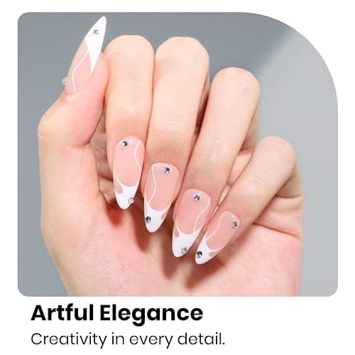 Beetles White Gel Nail Polish - French White 1PC 15ml Gel Polish Soak Off UV LED Needed Nail Art Manicure Salon DIY Design at Home Spring Nails Gifts for Woman thumbnail 4