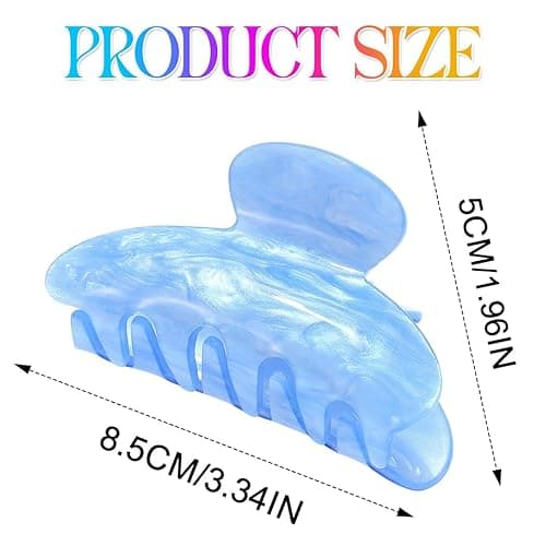 Banatra Acrylic Claw Clips Blue Medium Hair Clips Cute Hair Claws Hair Accessories for Women and Girls (Pack of 2) thumbnail 7
