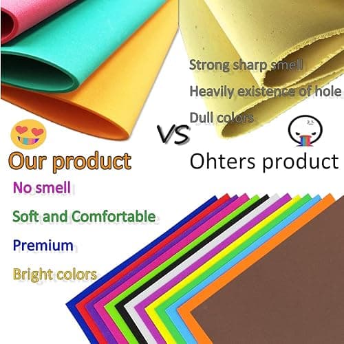 104 Pack Foam Sheets Craft 5.5x8.5 inch Eva Color Foam Paper Set for Crafts Project Preschoolers Classroom Scrapbooking DIY Handcraft by MEARCOOH thumbnail 3