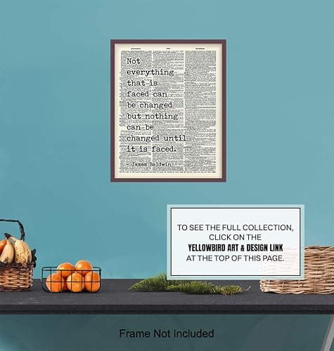 James Baldwin Motivational Quote - Black African American Wall Art - Inspirational Room Decor - Civil Rights Home, Office or Classroom Decoration - Gift for Teacher -Black History Month Poster Print thumbnail 6
