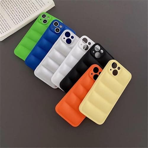 Case for iPhone 17 Pro Max,Luxury Down Pure Jacket Soft Unzip Sofa Silicone Puffer Touch Cloth Portection Shockproof Girls Women Phone Case for iPhone 17 Pro Max,6.9 inch 2025 (White) thumbnail 4