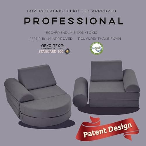 jela Kids Couch 14PCS Luxury, Floor Sofa Modular Furniture for Adults, Playhouse Play Set for Toddlers Babies, Modular Foam Play Couch, Modular Sofa (Charcoal, 57"x28"x18") thumbnail 7