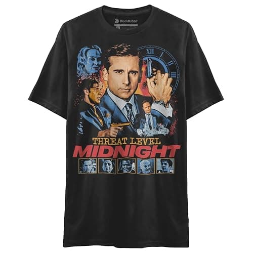 Black Rabbit Threat Level Midnight Retro Vintage Spy Movie Inspired Unisex Classic T-Shirt - Image 1