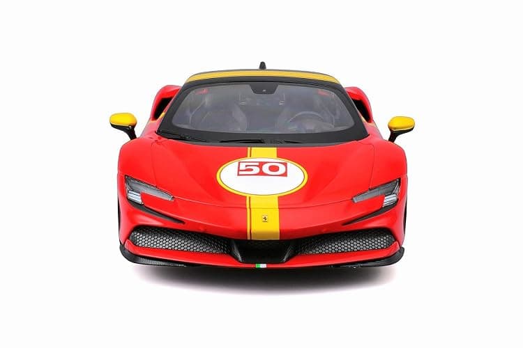 Ferrari SF90 Stradale Assetto Fiorano 1:18 Die‑Cast Model – Signature Series, Opening Doors/Bonnet, Rubber Tires, Steering – Rare Collectible thumbnail 5