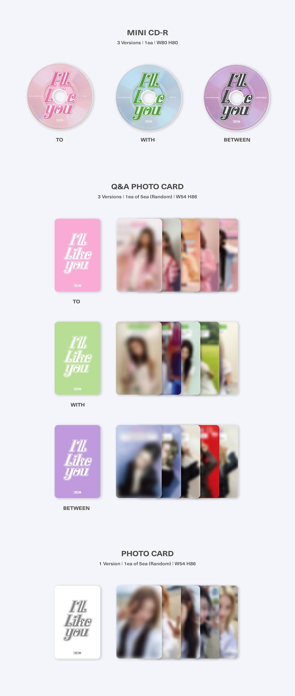 ILLIT I'LL LIKE YOU 2nd Mini Album with Tracking (GLLIT Set(TO+WITH+BETWEEN)) thumbnail 4