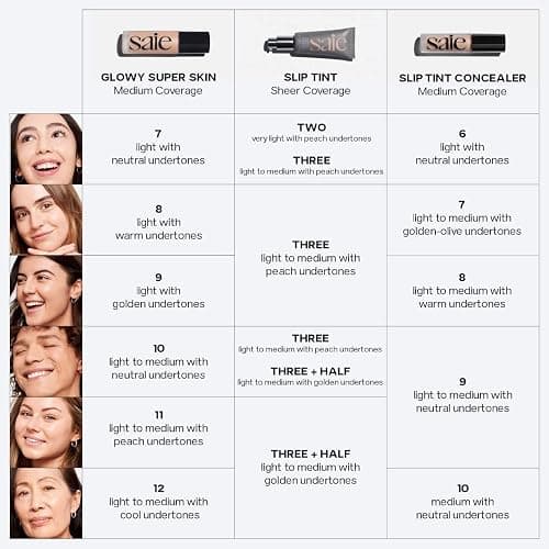 Saie Slip Tint Tinted Moisturizer with SPF 35 - Light Coverage, Glowy Skin Tint & Mineral Sunscreen for Face with Hydrating Hyaluronic Acid - Summer Makeup Essential - Shade Three (1.35 oz) thumbnail 6