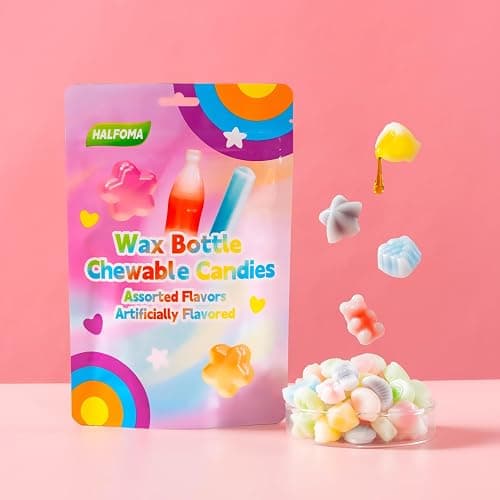 Wax Bottle Chewing Candy, Mixed with Various Fruit Flavors,32 Candies,60g thumbnail 8