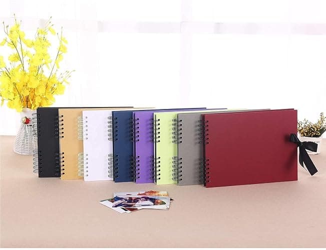 Vienrose Scrapbook Kit 80 Page, DIY Photo Album Memory Book, 28.5x21 cm | Silk Ribbon, Craft Paper Album Holds 240 4x6 Photos for Wedding Guest Book, Anniversary, Baby, Travel, Valentines Day thumbnail 7
