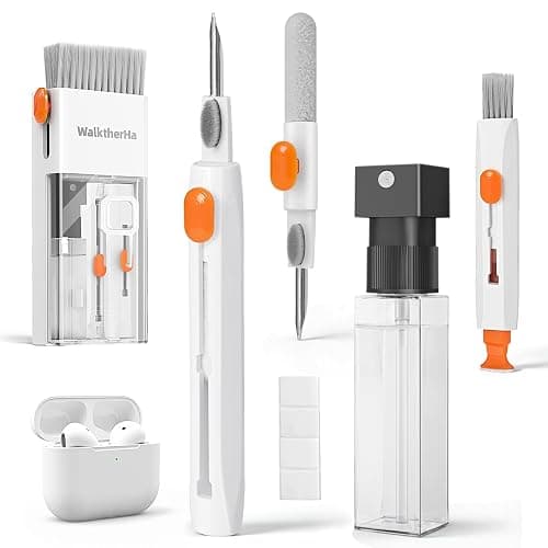 20-in-1 for AirPod Cleaner Kit Pro 4 3 2 1 - Multifunction Cleaning Tool for Headphones Earbuds Phone Laptop Keyboard Screen - Metal Tip, Soft Brush, Flocking Sponge, 15ml Spray, Cloth, Putty - Image 1