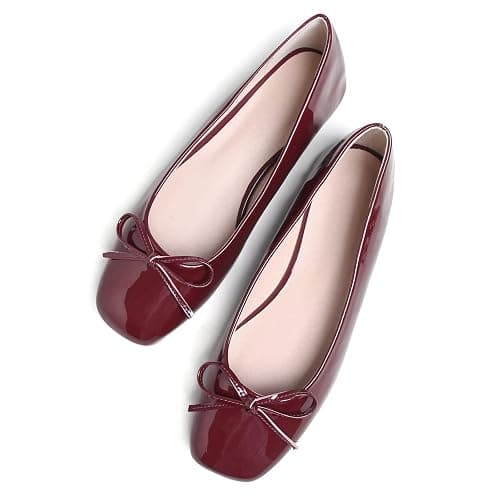 Dear Time Women's Casual Foldable Ballet Flats Square Toe Ballerina Flats Shoes Comfortable thumbnail 4