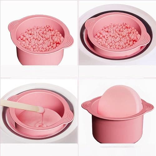 2Pcs 14 oz Silicone Wax Warmer Liner & 50 Pcs Waxing Sticks Body Hair Removal Sticks Applicator Easy to Clean Non-Stick Wax Pot Silicone Bowl Replacement thumbnail 3