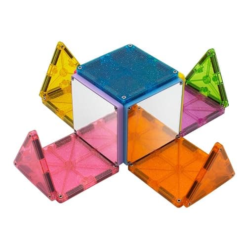 Magna-Tiles Stardust Set - Die Original Magnetische Baufliesen für Kreatives Offenes Spielen, Lernspielzeug für Kinder ab 3 Jahren (15 Stück inklusive Glitzer und Spiegel), Mehrfarbig, 15 Piece thumbnail 8