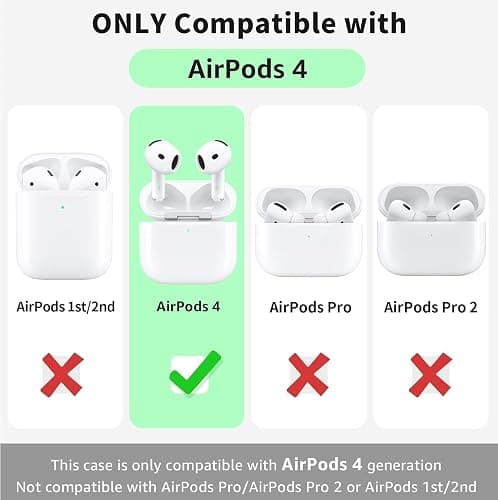 for AirPods 4 Case, Leather Full Body Shockproof Protective Cover (D) thumbnail 2
