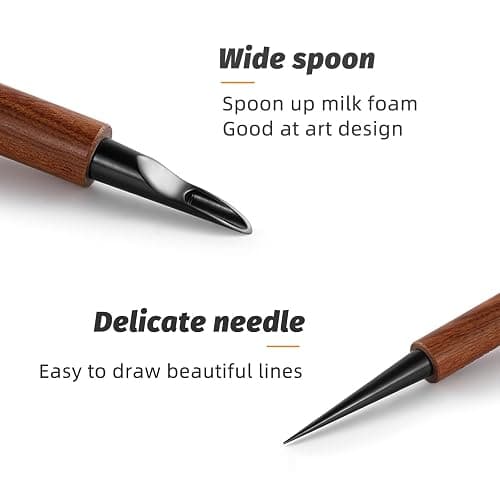 MHW-3BOMBER Latte Art Pen for Barista, Rosewood Coffee Art Pen for Latte, Cappuccino, Macchiato, Espresso Art Tool Barista Gift, CN5400R thumbnail 3