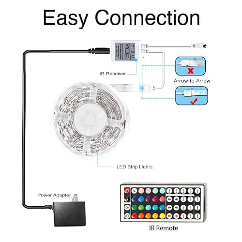 DAYBETTER Led Lights for Bedroom, 32.8ft Led Strip Lights RGB Color Changing Strip Light with Remote Control, Led Light for Room Decor, Home Decor thumbnail 3