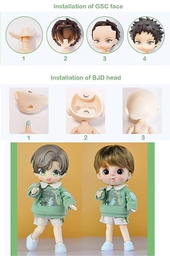 XiDonDon 1/12 Scale BJD Doll Body 9.6cm/11cm YMY2 Body Action Figures Replacement Body Doll Accessories (Milky White,9.6cm) thumbnail 6