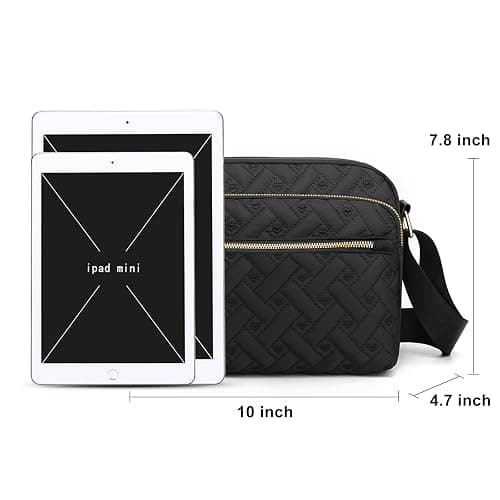Medium Nylon Crossbody Bags for Women Trendy Crossbody Purses Travel Large Cross Body Bag Quilted Purse thumbnail 7