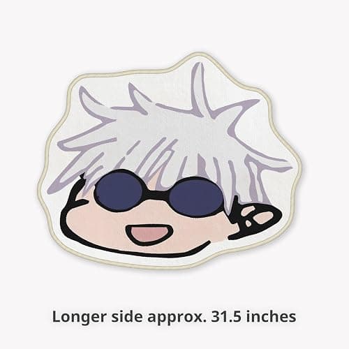 Allenjoy 31" x 25.3" Cool Hero Face Bathroom Rugs Spiky White Hair Mat Bathmat Rug Non Slip Washable thumbnail 2