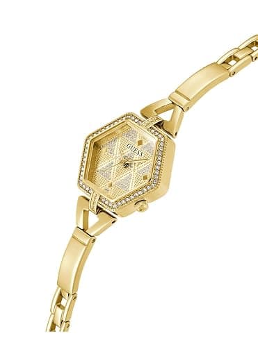 GUESS Gold-Tone Hexagon Analog Watch thumbnail 3